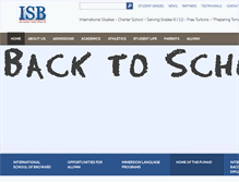 Tablet Screenshot of isbcharterschool.org